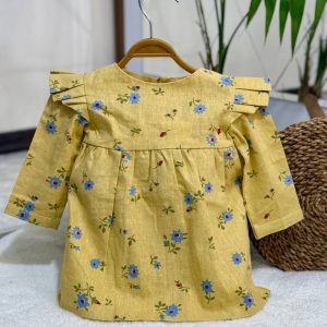 پیراهن گل گلی زرد